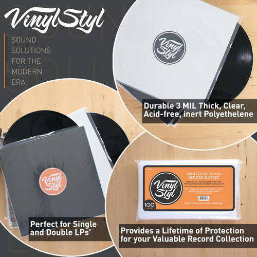 Protective Outer Record Sleeves - 100 Count | Get Vinyl