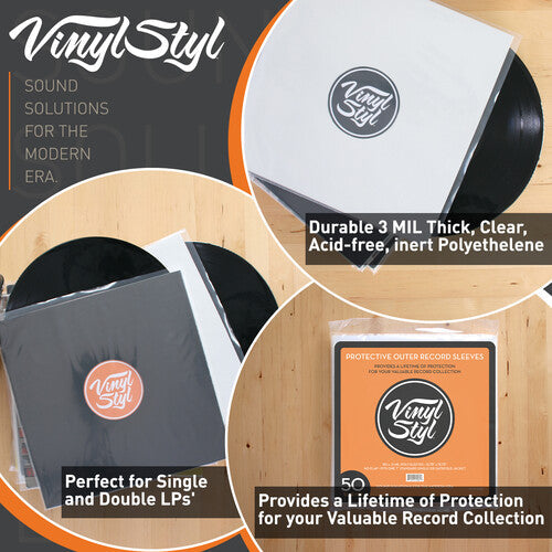 Protective Outer Record Sleeves - 50 Count | Get Vinyl