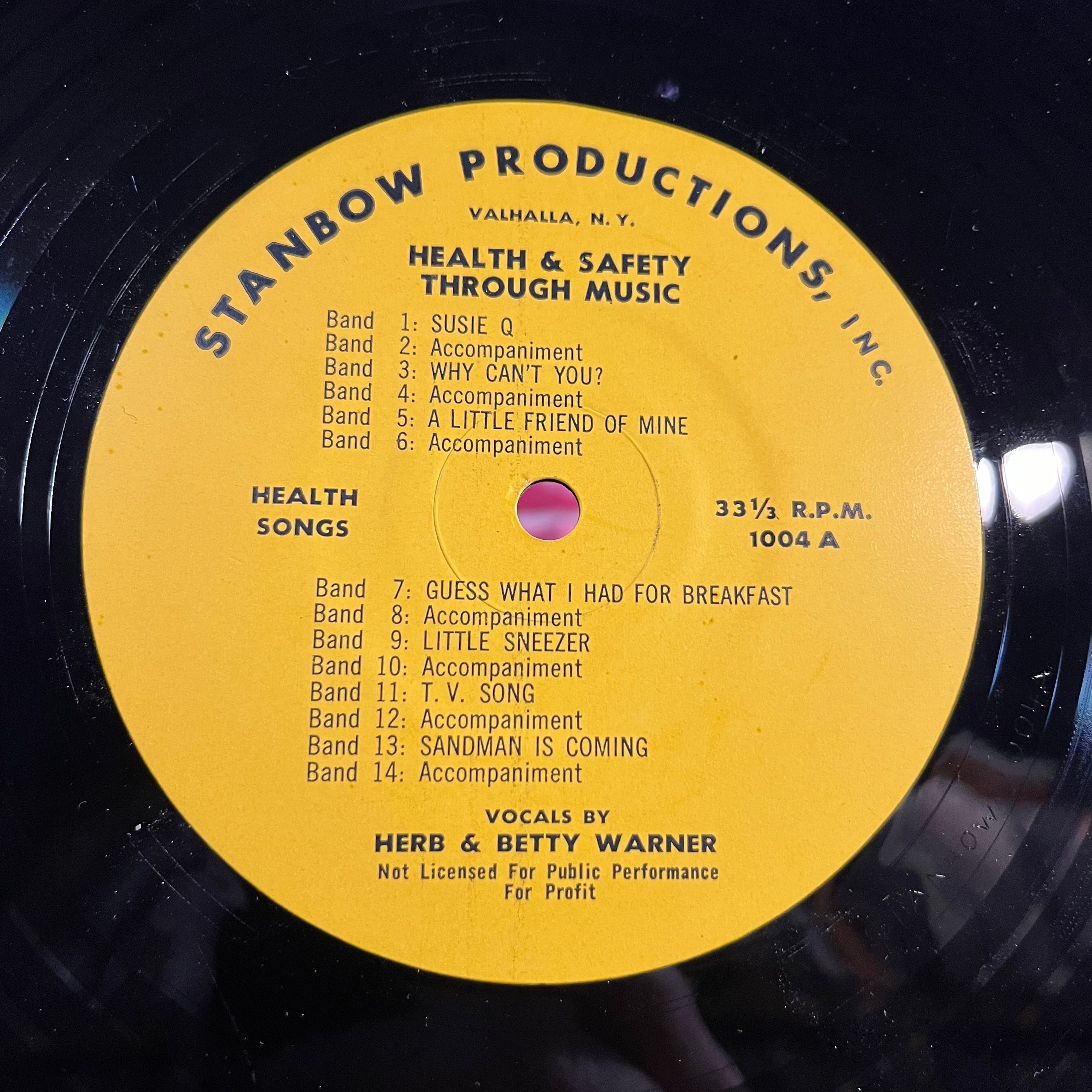 Health & Safety Through Music | Near Mint (NM) Excellent (EX) Get Vinyl