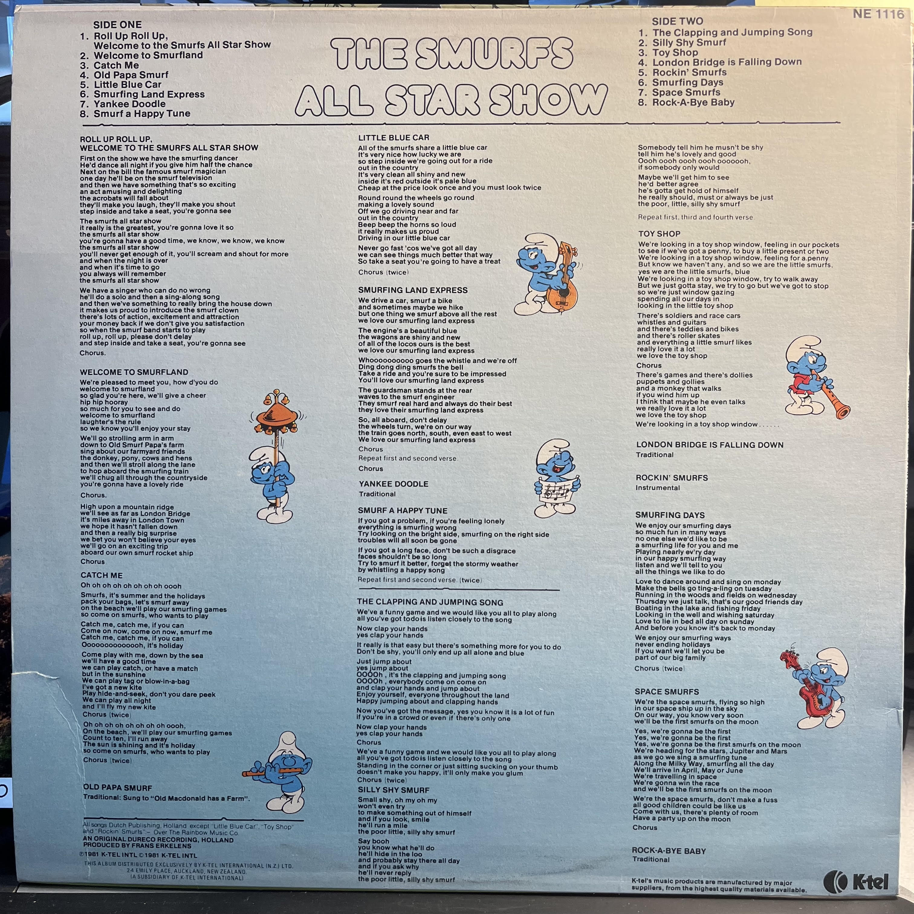 The Smurfs All Star Show *NEW ZEALAND* | Near Mint (NM) Near Mint (NM) Get Vinyl