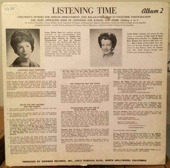 Listening Time Stories Album No. 2 | Near Mint (NM) Excellent (EX) Get Vinyls