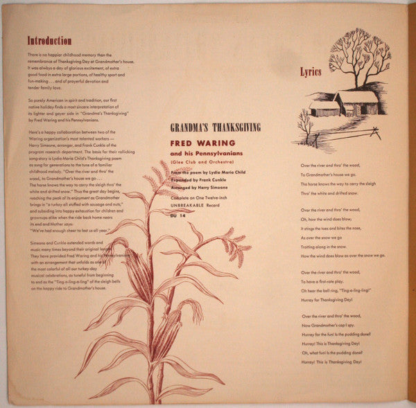 Grandma's Thanksgiving | Very Good Plus (VG+) Excellent (EX) Get Vinyls