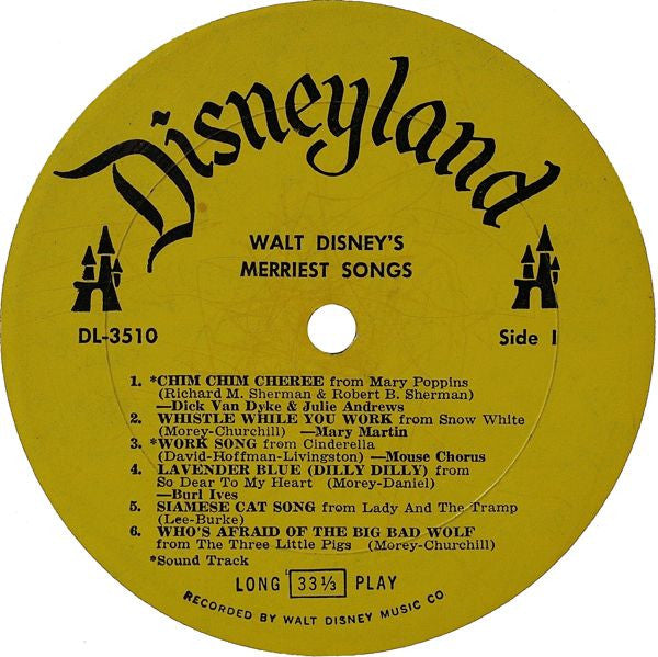 Walt Disney's Merriest Songs | Very Good Plus (VG+) Near Mint (NM) Get Vinyls
