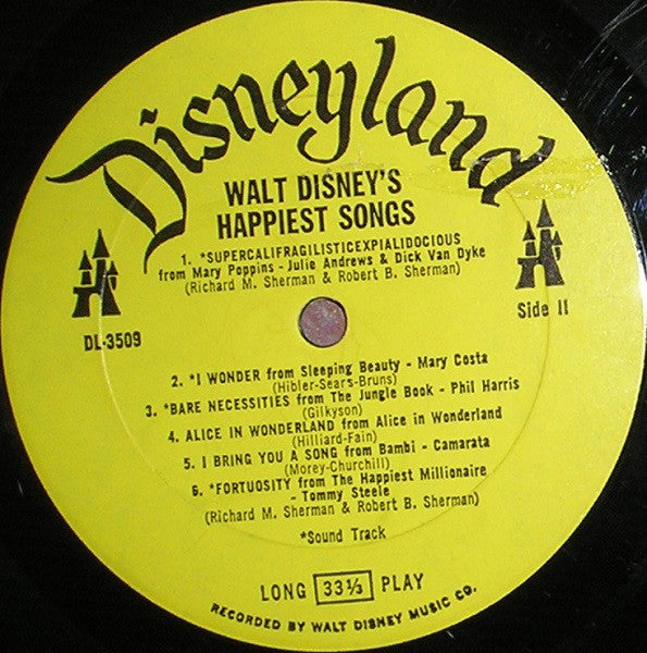 Walt Disney's Happiest Songs | Very Good Plus (VG+) Near Mint (NM) Get Vinyls