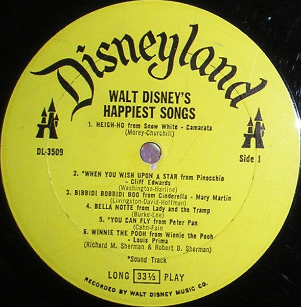Walt Disney's Happiest Songs | Very Good Plus (VG+) Near Mint (NM) Get Vinyls