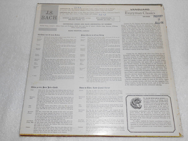 Cantata No. 95, Cantata No. 33 | Near Mint (NM) Very Good Plus (VG+) Get Vinyls