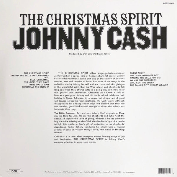Johnny Cash The Christmas Spirit DOL LP, Album, RE, Red Mint (M) Mint (M) Get Vinyls