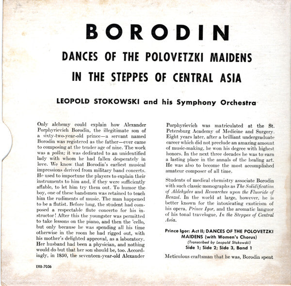 Dances Of The Polovetzki Maidens / In The Steppes Of Central Asia *2X7"* | Near Mint (NM) Near Mint (NM) Get Vinyls