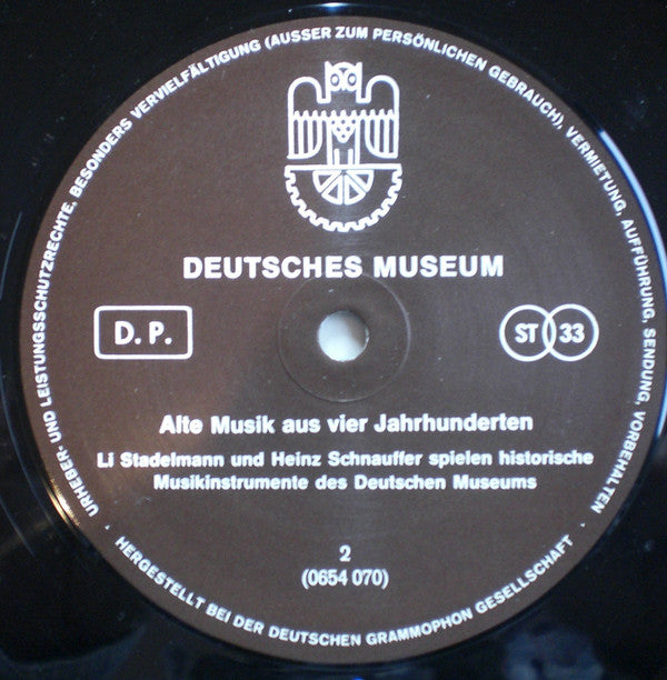 Deutsches Museum - Alte Musik Aus Vier Jahrhunderten | Near Mint (NM) Very Good Plus (VG+) Get Vinyls