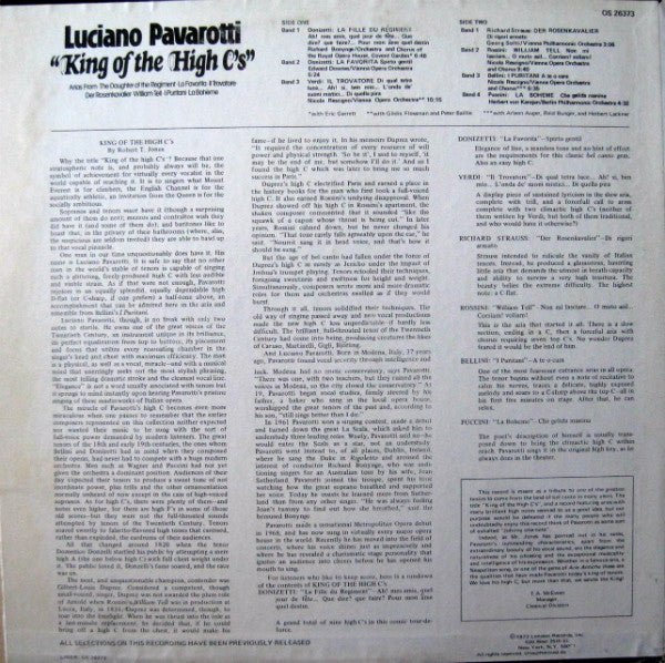 King Of The High C's | Mint (M) Mint (M) Get Vinyls