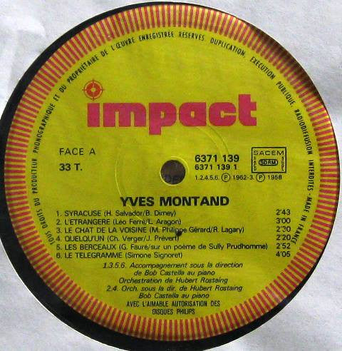 Yves Montand *FRANCE* | Excellent (EX) Near Mint (NM) Get Vinyls