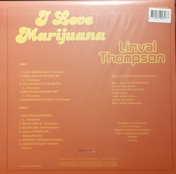 I Love Marijuana | Mint (M) Mint (M) Get Vinyl