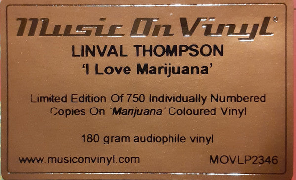I Love Marijuana | Mint (M) Mint (M) Get Vinyl