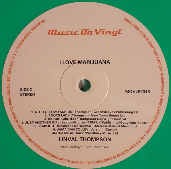 I Love Marijuana | Mint (M) Mint (M) Get Vinyl