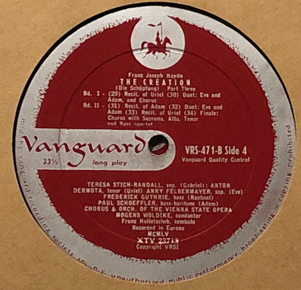 The Creation (Die Schöpfung) | Very Good Plus (VG+) Very Good (VG) Get Vinyl