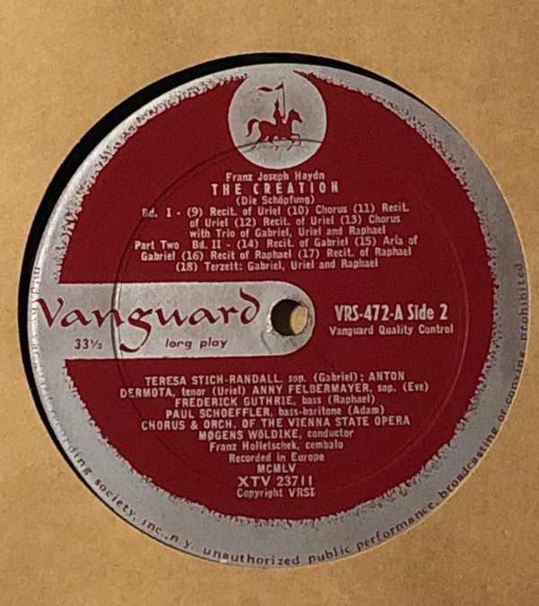 The Creation (Die Schöpfung) | Very Good Plus (VG+) Very Good (VG) Get Vinyl