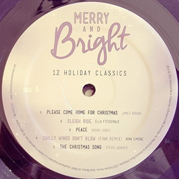 Various Merry and Bright 12 Holiday Classics Universal Music Enterprises LP, Comp, Ltd, Pur Mint (M) Mint (M) Get Vinyls