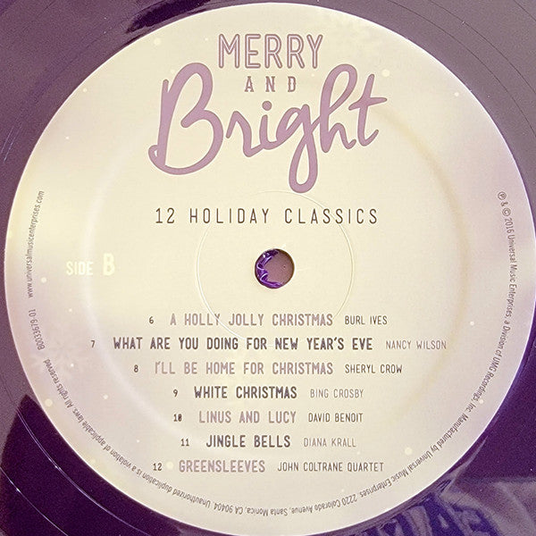 Various Merry and Bright 12 Holiday Classics Universal Music Enterprises LP, Comp, Ltd, Pur Mint (M) Mint (M) Get Vinyls