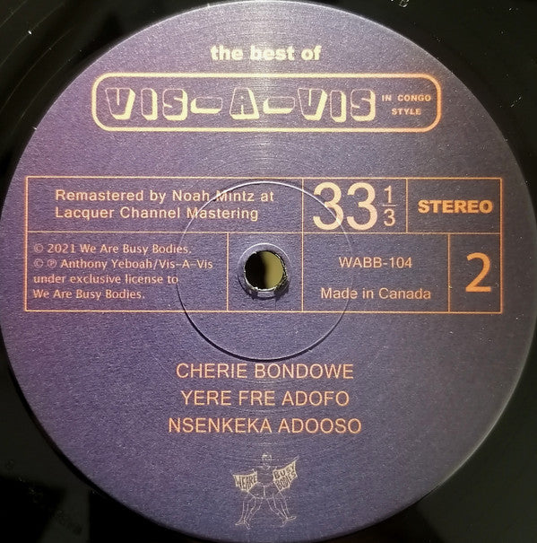 The Best Of Vis-A-Vis In Congo Style | Mint (M) Mint (M) Get Vinyl