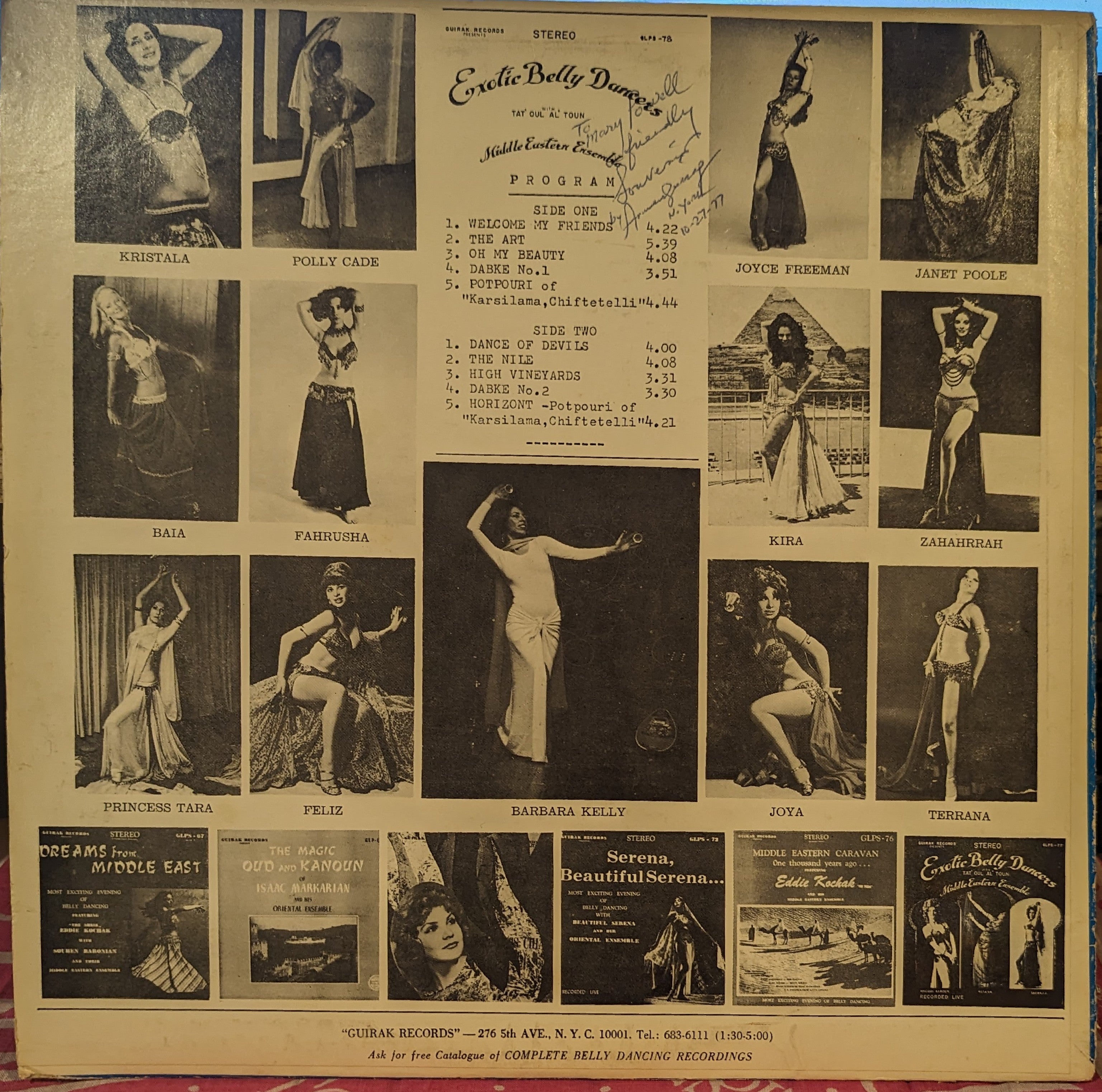 Exotic Belly Dancers *SIGNED* - Volume 2 | Excellent (EX) Very Good Plus (VG+) Get Vinyl